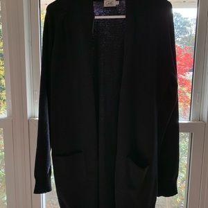 Long black cardigan